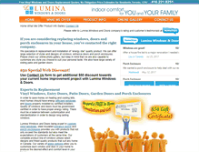 Tablet Screenshot of luminawindows.com